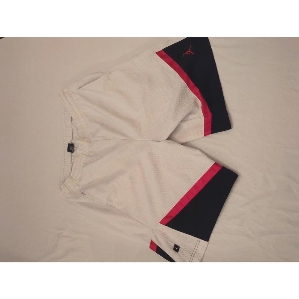 Jordan Men's White, Black, and Red Athletic Shorts Size Medium